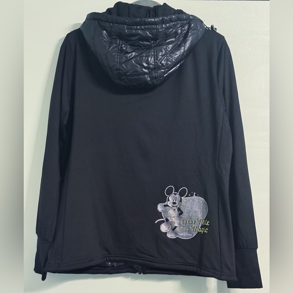 Disney Parks runDisney Black Hooded Hybrid Jacket Women’s Large | Winter Runner - Picture 9 of 14